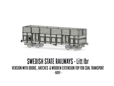 ROLLS-0050 SJ Gondola car Litt Ibr in H0-scale 3D print model