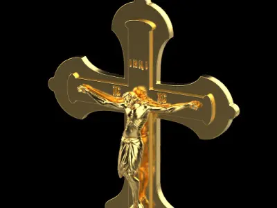 Jesus Cross Pendant 60282 3D print model