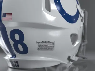 Football Helmet NFL pro Colts PBR 3D model