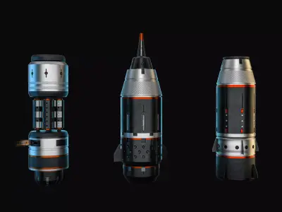 sci fi ammo Free 3D model