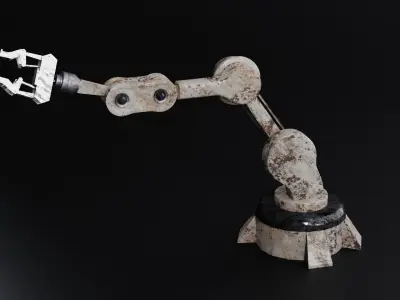 Robotic arm Low-poly 3D model