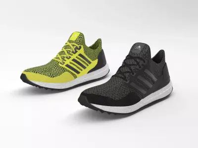 adidas ultra boost running shoes 3D model