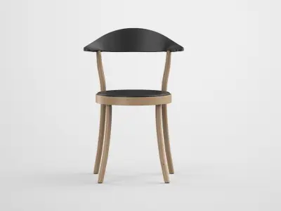 Plank Monza restaurant Chair black finish Low-poly 3D model