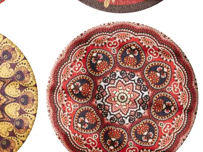 Round carpet 17 3D model