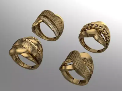 Women Fusion ring pack 3D print model