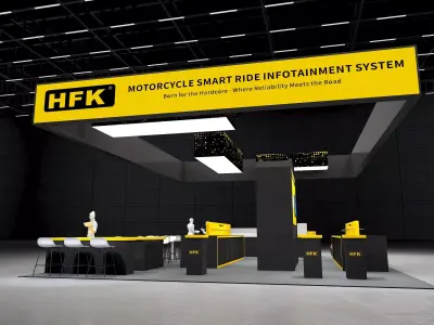 Two wheel car show 3D model