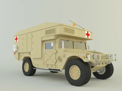 hummer ambulance 3D model