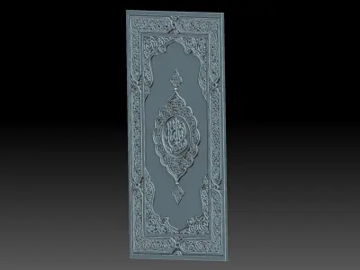 Ornament door with ornate design 3D print model