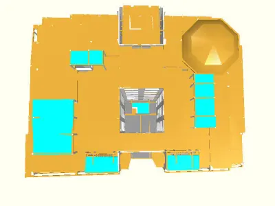multifunctional building 3D model