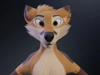 Mikael Anthro Fox 3D model