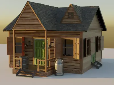 Wooden Shack Free 3D model