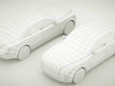Generic Sedan v17 Low-poly 3D model