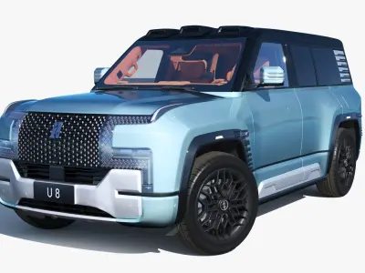 2024 BYD YangWang U8 with interior  3D model