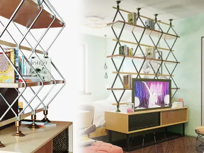  Romboidale Bookshelf 3D model