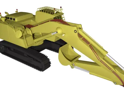 Low Poly Industrial Heavy Machinery Model Low-poly 3D model