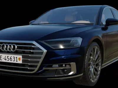 AUDI A8 Low-poly 3D model