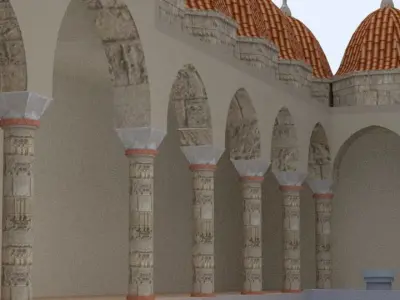 Historical Mosque Low-poly 3D model