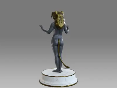 Zodiac Sign Female Leo Low-poly 3D model