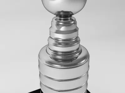 Hockey stanley cup trophy low poly Low-poly 3D model