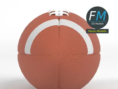 American football ball 2 3D model