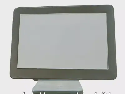 Modern POS Terminal with HD Touchscreen and Chip Reader Low-poly 3D model