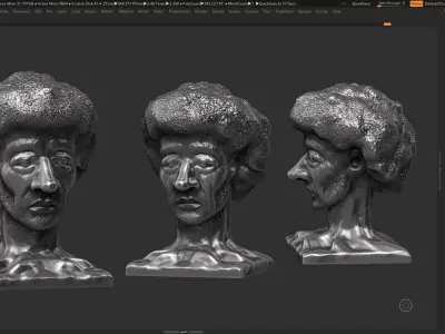 human head modern sculpture 3d print model 91 3D print model