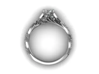 Vintage Engagement Ring 3D print model