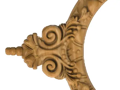 Carved picture frame STL 3D model 37