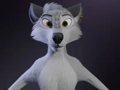 Magnus Anthro Wolf 3D model