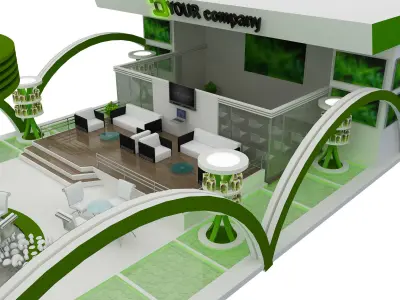  Booth Exhibition Stand a449b  3D model