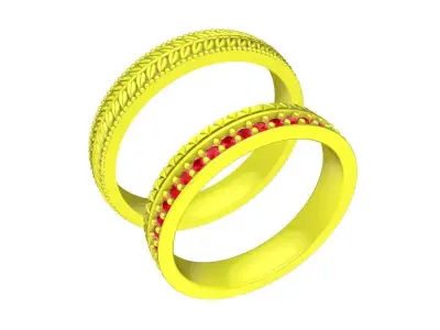 6216 Luxury Leaf Diamond Ring 3D print model