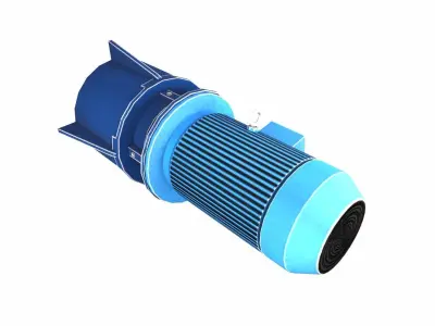 Motor Lowpoly Low-poly 3D model