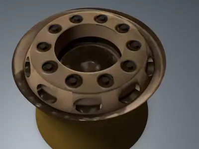 Truck Wheel Low-poly 3D model