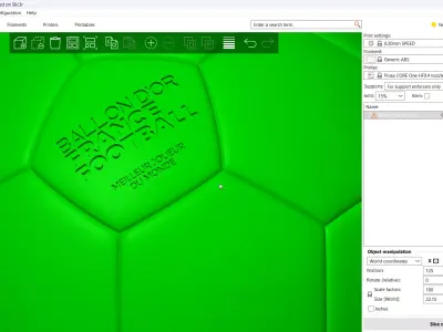 Ballon dOr France best football player  3D print model