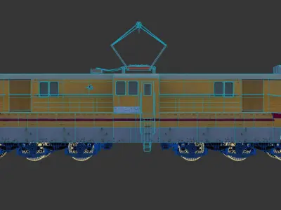 VL26 Electric locomotive Low-poly 3D model