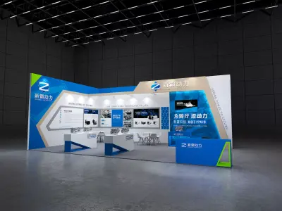 Two wheel car show 3D model