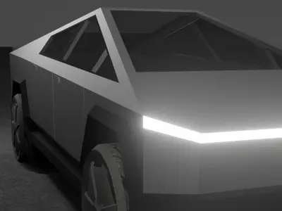 3D Tesla Cybertruck - Animated Textured Low-poly 3D model