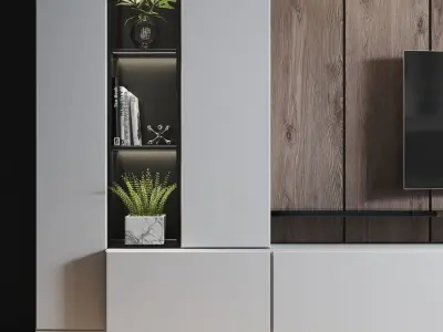 Wall TV set 2 3D model