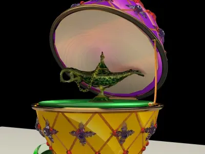 Chinese magic lamp 3D model