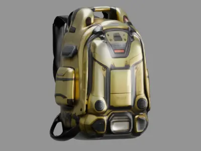 Stylized Backpack BP25 Low-poly 3D model
