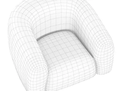 Voskos Fur Chair 3D model