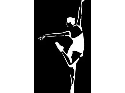 Ballet Girl Wall Mural 3D print model