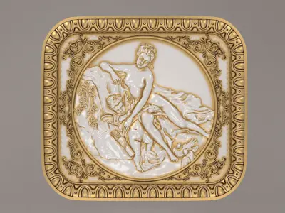Basrelief 3D model for CNC 3D model