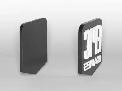 Epic Games Logo Low Poly for a very cheap price Low-poly 3D model