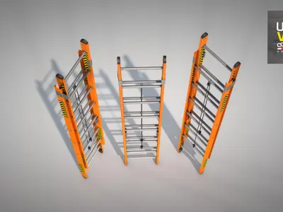 Construction - Ladder Orange 3D model