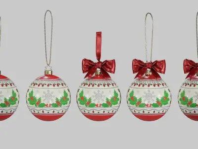 Christmas ornaments style4 3D model