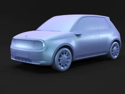 Futuristic small Japan electric car 3D model