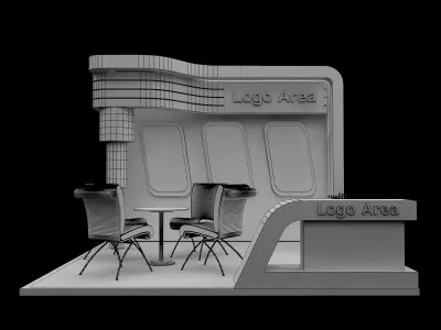 Booth Exhibition Stand a349a 3D model