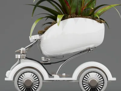 Indoor plant Flower 01 3D model