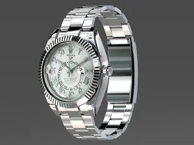 Rolex Oyster Perpetual Sky-Dweller Low-poly 3D model
